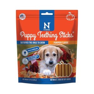 n-bone puppy teething sticks harvest edition pumpkin flavor, 3.74-oz bag