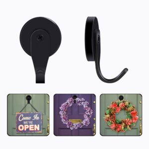 dapeimy 2pcs flower ring hooks, magnetic suction hooks, metal front door hooks, christmas decorations for, multi-functional decorative hooks (small hook 2 pieces)