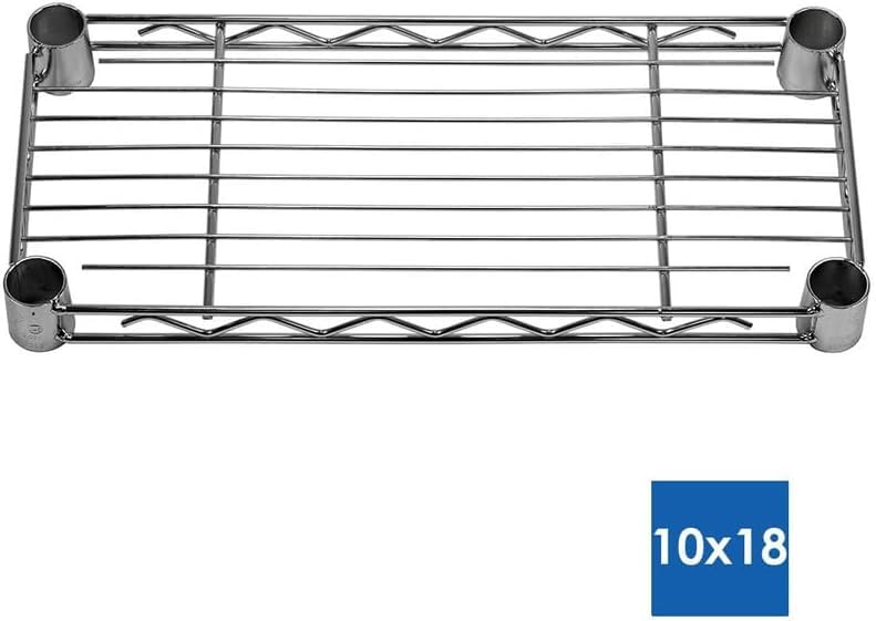 Shelving Inc. 10" d x 18" w x 96" h Chrome Wire Shelving with 5 Tier Shelves, Weight Capacity 800lbs Per Shelf