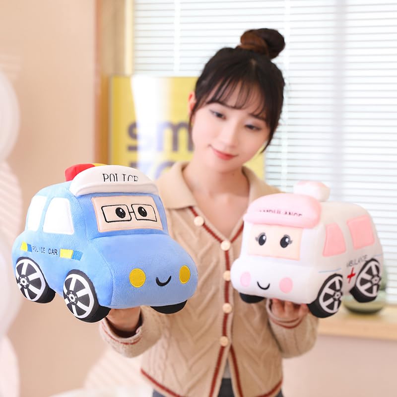 3D Cartoon Ambulance Throw Pillow Hugging Ambulance Plush Ambulance Stuffed Animal Toys Ambulance Pillow Sofa Cushion Ambulance Gift for Kids Or Lovers In Valentine's Day, Christmas or Birthday