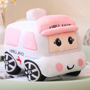 3D Cartoon Ambulance Throw Pillow Hugging Ambulance Plush Ambulance Stuffed Animal Toys Ambulance Pillow Sofa Cushion Ambulance Gift for Kids Or Lovers In Valentine's Day, Christmas or Birthday