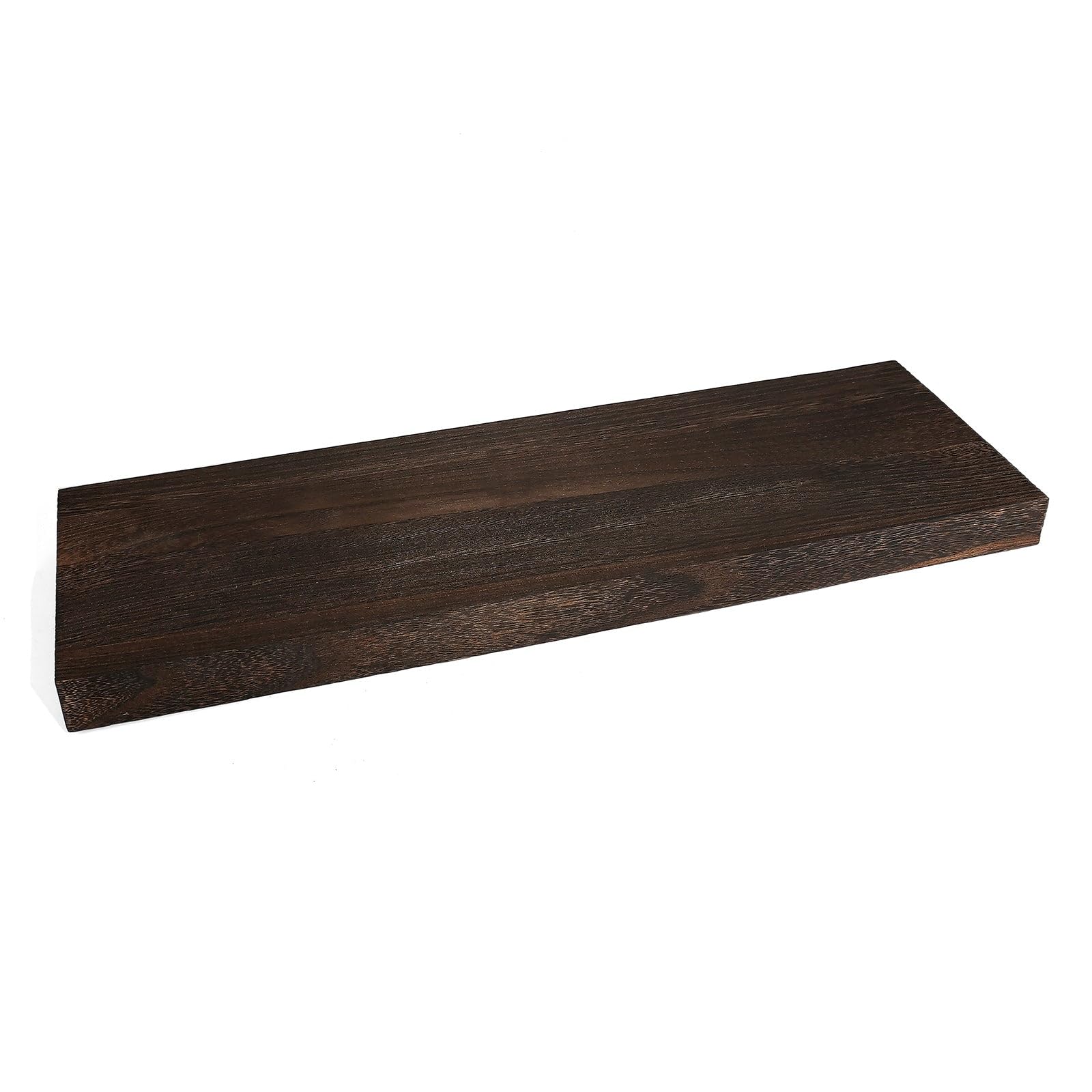 CONSDAN StoneCreek Floating Shelves, Solid Paulownia Wood, Burnt Wood Light Weight, Wall Shelves for Bedroom, Bathroom, Living Room, Kitchen, 24x7.5x1.5 in