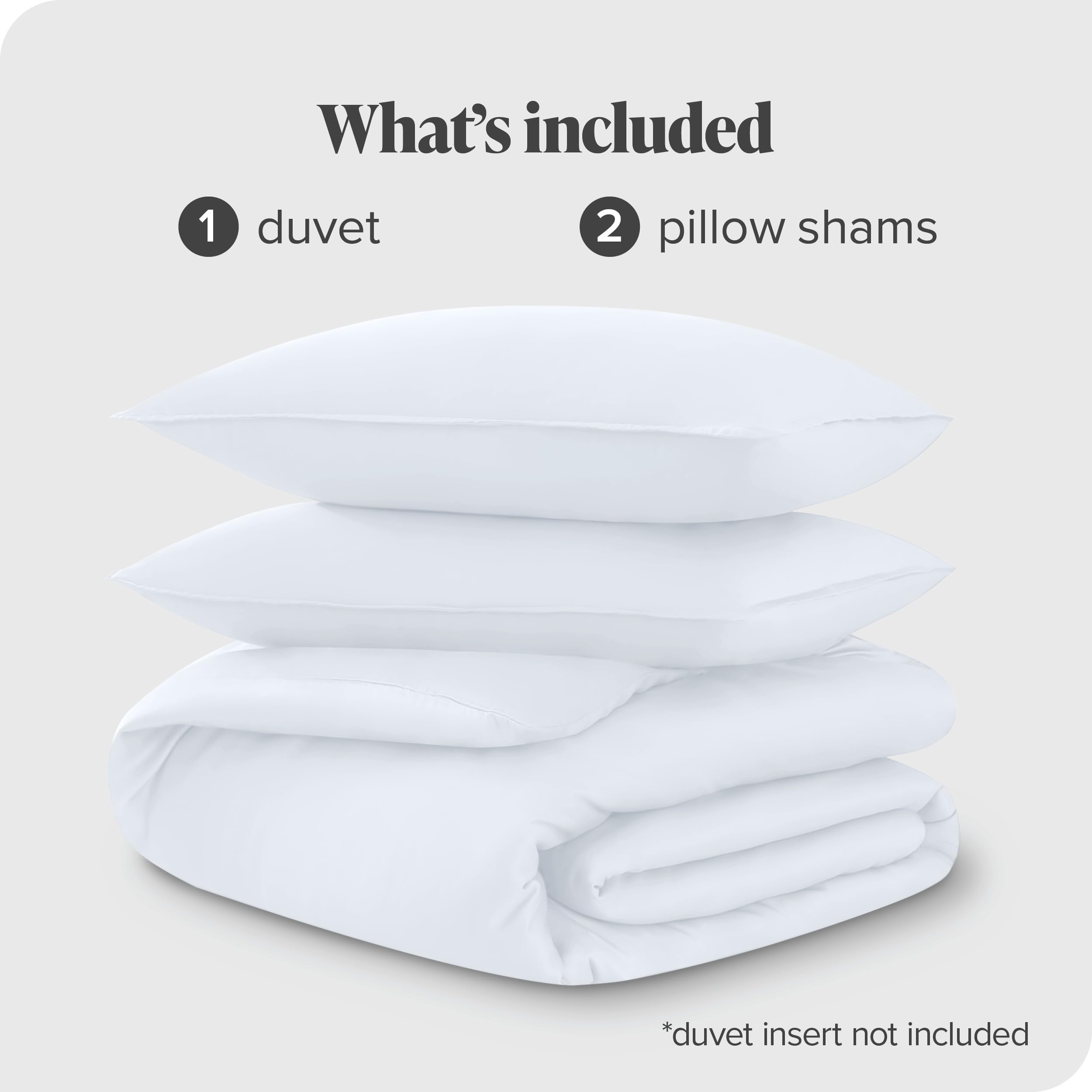 Bare Home Tencel Duvet Cover Set - Lyocell Derived from Eucalyptus - Full/Queen Size - Ultra Soft 3 Piece Bedding Duvet Cover & Pillow Shams (Full/Queen, White)