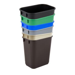 Mix.Home 10 Gallon Green Rectangular Wastebasket Restaurant Trash can Commercial Trash can Office Plastic Trash can Bathroom Garbage bin Rectangular Trash cans for Kitchen Janitorial Trash can