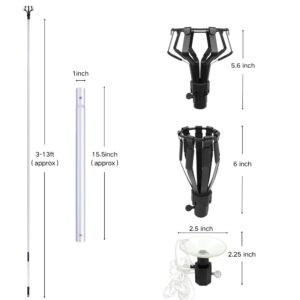 3-13 ft Assembled Light Bulb Changer for High Ceilings with Pole | Telescopic Light Bulb Changer for Ceiling Light and Recessed Lights | Light Bulb Removal Tool with Baskets and Suction Cup