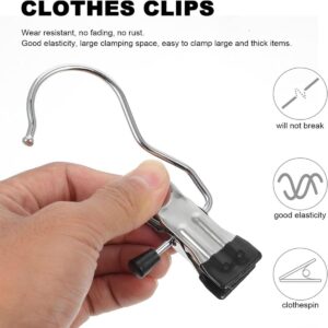 Anti-Rust Clip Space-Saving Clothespin Hat Pants Storage Hanging Travel Hook,Laundry Hanging Hooks with Clips Boot Hanger Heavy Duty Clothes Pins,Portable Multifunctional Clip (30pcs, Blue)