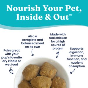 Solid Gold Food Toppers for Picky Dogs - Real Chicken Meatball Topper - 3 Pack Healthy Dog Treats - High Protein Soft Dog Treats to Serve w/Dry Dog Food or Wet Dog Food or as Dog Snacks