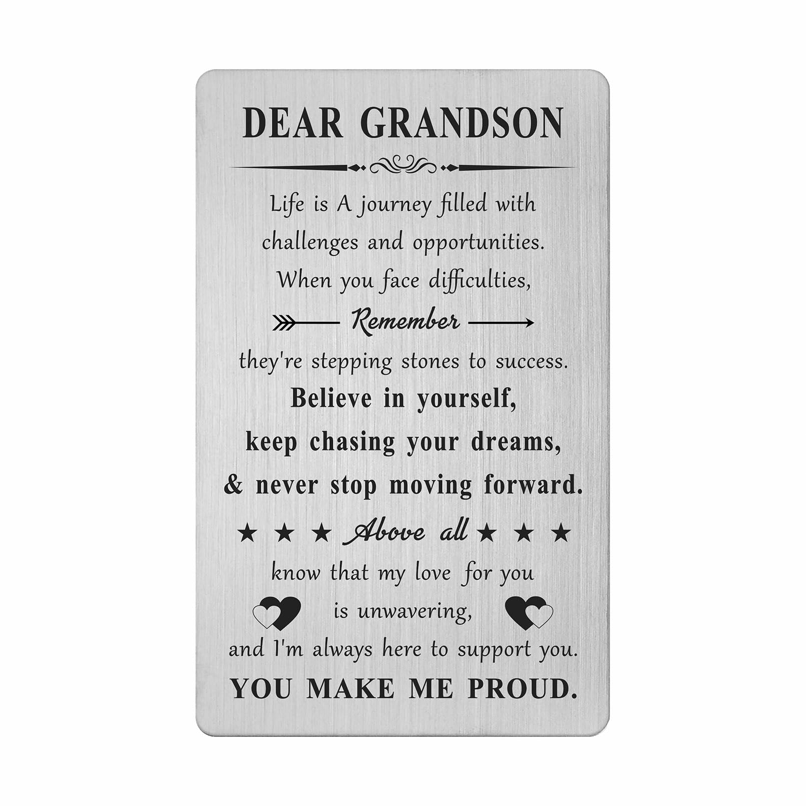 DGXMD Grandson Gifts from Grandma - I Love You Grandson - Grandson Birthday Graduation Christmas Gifts from Grandpa