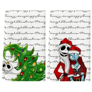 yarcooly nightmare before christmas dish towels for kitchen merry christmas decorations for home kitchen merry christmas xmas decorations zero decor towels set dish towel set of 2 18x26 inch