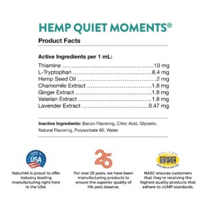 NaturVet Hemp Quiet Moments Calming Drops for Cat, 1oz & Quiet Moments Herbal Calming Spray, 8 Ounce - Feline