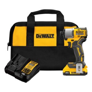 dewalt dcf840d1 20v max brushless lithium-ion 1/4 in. cordless impact driver kit (2 ah)