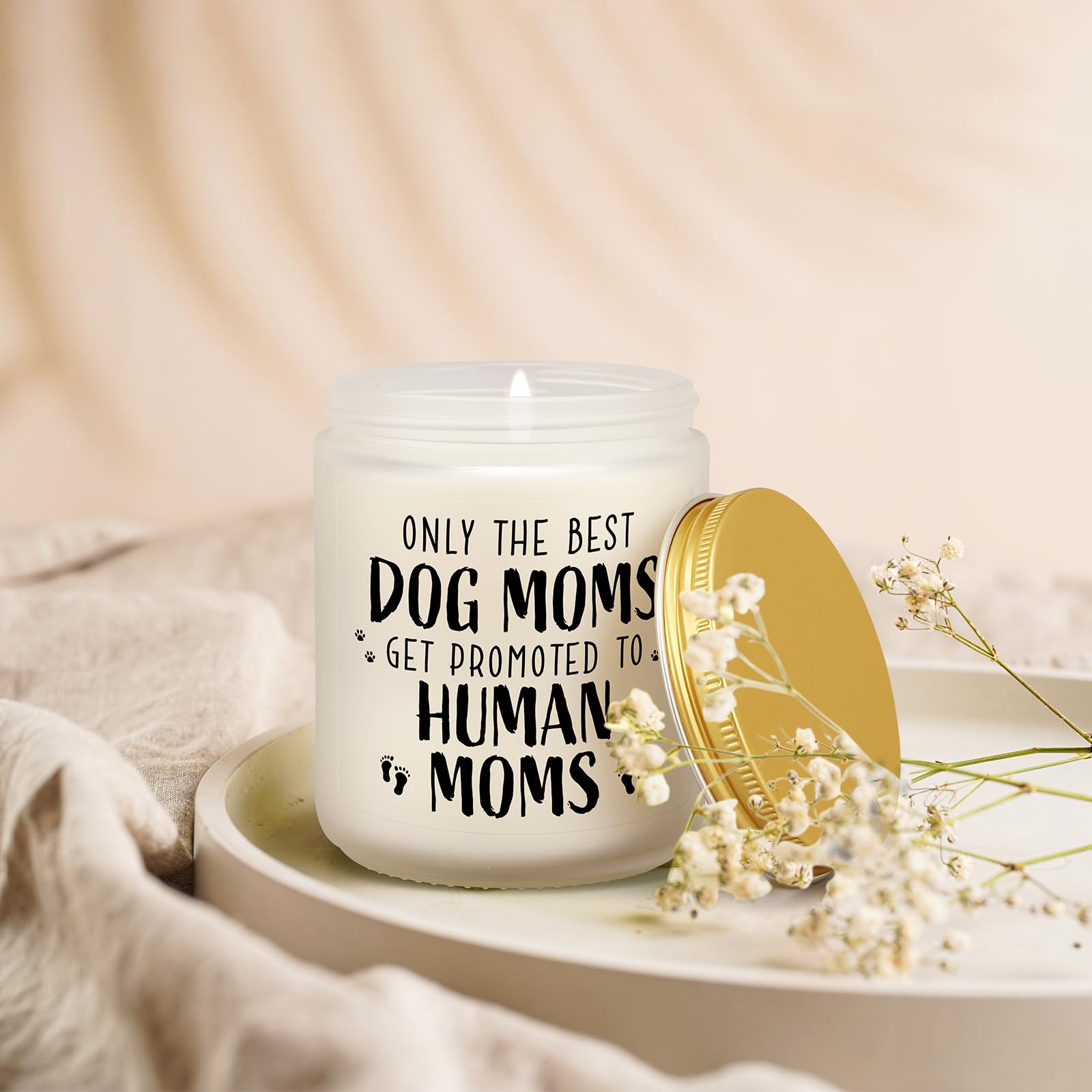 New Mom Gifts for Pregnant Women, Funny Dog Mom Pregnancy Gift for Expecting Mom, Mother to be Gift for First Time Moms, Congrats on Pregnancy Present for Wife Friend Sister, Lavender Scented Candle