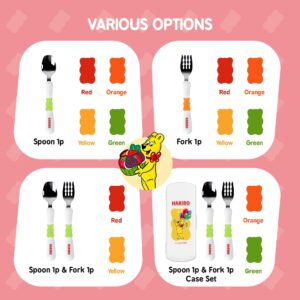 HARIBO Goldbear Fork - Kids & Toddlers Plastic Flatware with HARIBO Goldbear Figure Handle, Kids Eating Utensils for 4 years + Child, BPA Free Silverware for Kids (Green)