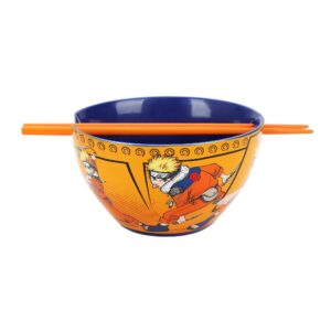 bioworld naruto ceramic ramen bowl and plastic chopsticks set