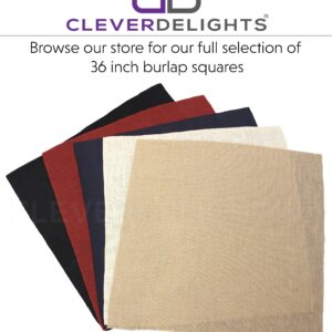 CleverDelights 36 Inch Burlap Squares - 4 Pack - Premium Jute Burlap Fabric - Finished Edges - 36" x 36"