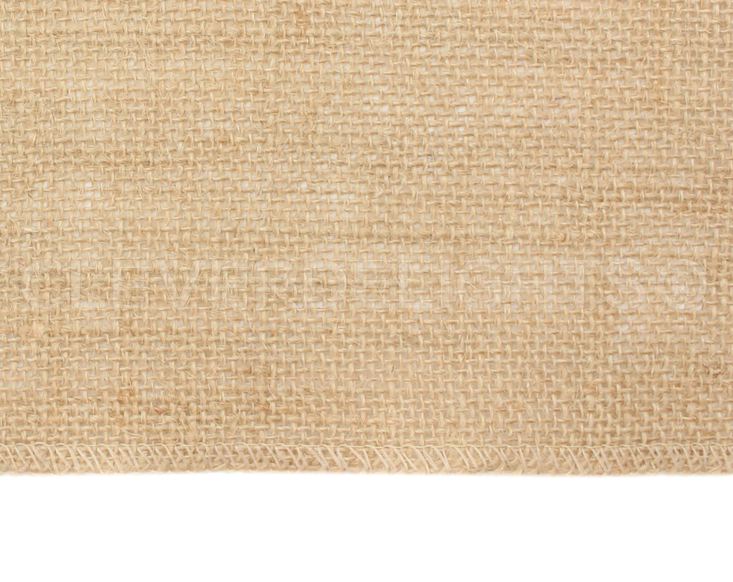 CleverDelights 36 Inch Burlap Squares - 4 Pack - Premium Jute Burlap Fabric - Finished Edges - 36" x 36"