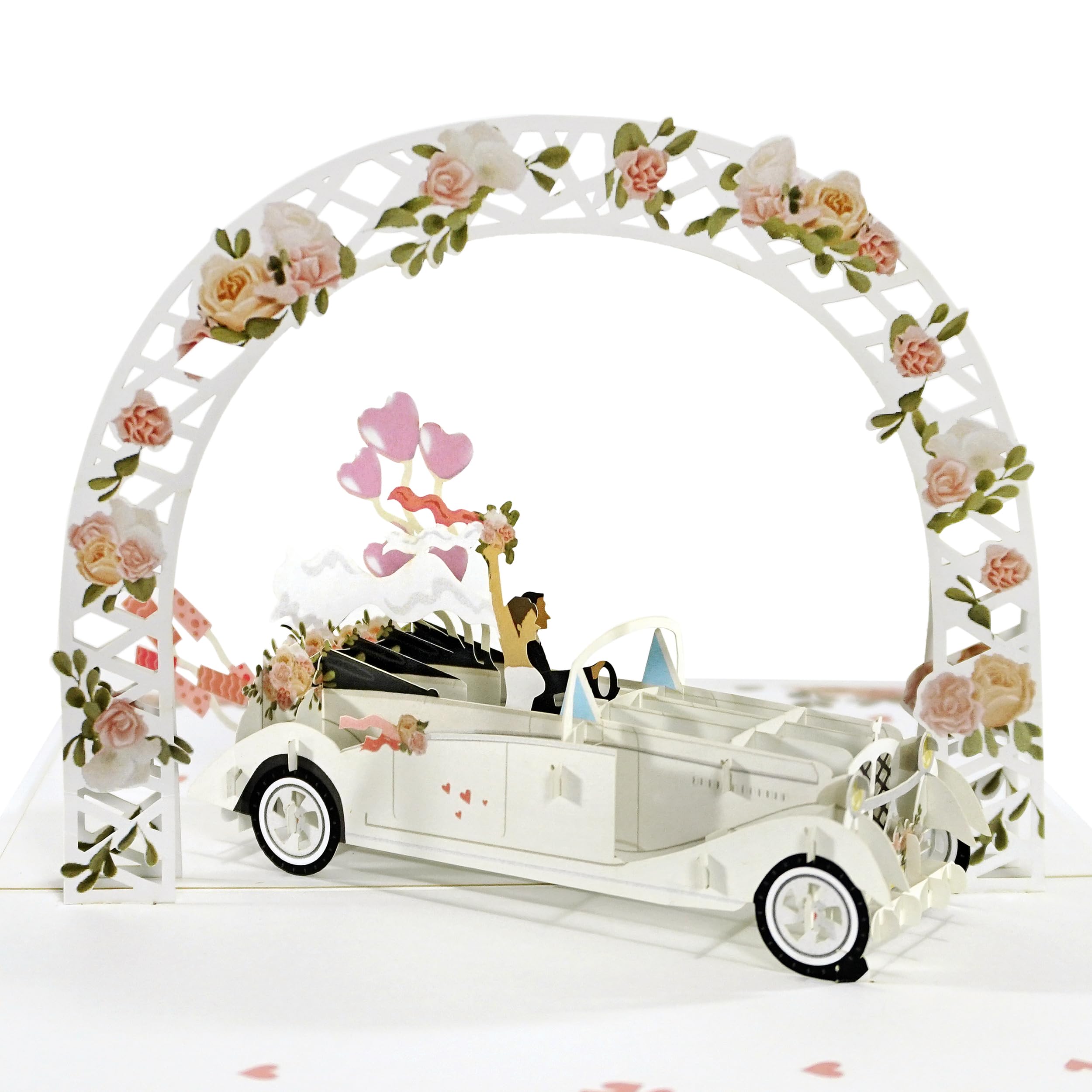 CENTRAL 23 Wedding Cards For Bride And Groom 3D - Just Married - Congratulations Pop Up Cards - Love - Congrats - Best Wishes Gift For Couple - Greeting Card For Weddings