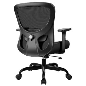 razzor office chair ergonomic desk chair with adjustable lumbar support, swivel comfy computer chair heavy duty executive chair for home office