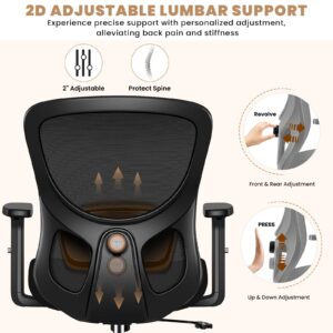 Razzor Office Chair Ergonomic Desk Chair with Adjustable Lumbar Support, Swivel Comfy Computer Chair Heavy Duty Executive Chair for Home Office