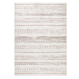 Area Rug Living Room Rugs - 5x7 Washable Boho Farmhouse Bohemian Neutral Large Rug Moroccan Geometric Soft No Slip Indoor Rug Thin Floor Carpet for Bedroom Under Dining Table Home Office - Brown