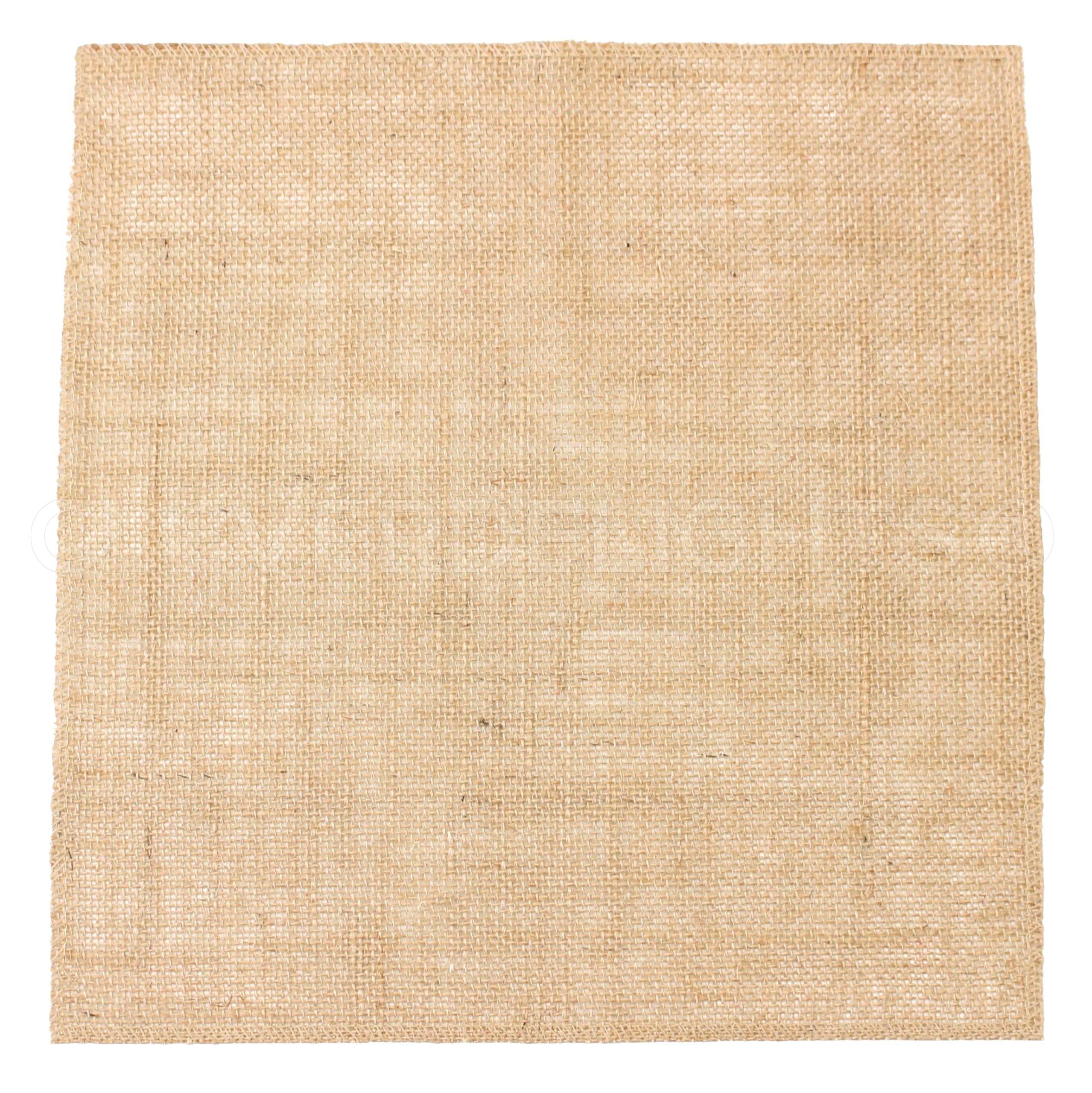 CleverDelights 12 Inch Burlap Squares - 4 Pack - Premium Jute Burlap Fabric - Finished Edges - 12" x 12"