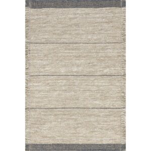 nuLOOM Amina Striped 8x10 Jute Area Rug for Dining Room Rug Neutral Rug Living Room Rug, Beige/Gray