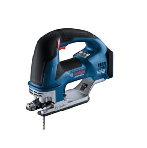 bosch gst18v-60cn 18v brushless connected top-handle jig saw, 3,800 spm, led light, tool-free blade change (bare tool)