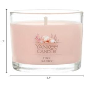 Yankee Candle Signature Votive Mini Candle Jar, Sweet Serenity Variety Pack, Natural Soy Wax Blend Candle with Natural Fiber Wick, 1.3 OZ Glass Jar (Pack of 4)