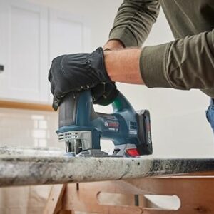 BOSCH GST18V-60CN 18V Brushless Connected Top-Handle Jig Saw, 3,800 SPM, LED Light, Tool-free Blade Change (Bare Tool)