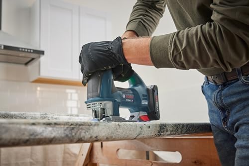 BOSCH GST18V-60CN 18V Brushless Connected Top-Handle Jig Saw, 3,800 SPM, LED Light, Tool-free Blade Change (Bare Tool)