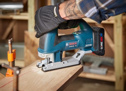 BOSCH GST18V-60CN 18V Brushless Connected Top-Handle Jig Saw, 3,800 SPM, LED Light, Tool-free Blade Change (Bare Tool)