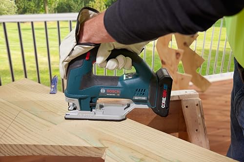 BOSCH GST18V-60CN 18V Brushless Connected Top-Handle Jig Saw, 3,800 SPM, LED Light, Tool-free Blade Change (Bare Tool)