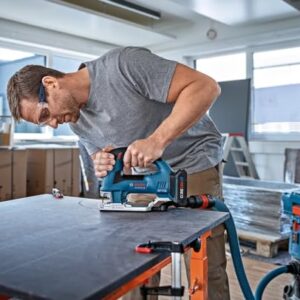 BOSCH GST18V-60CN 18V Brushless Connected Top-Handle Jig Saw, 3,800 SPM, LED Light, Tool-free Blade Change (Bare Tool)