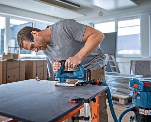 BOSCH GST18V-60CN 18V Brushless Connected Top-Handle Jig Saw, 3,800 SPM, LED Light, Tool-free Blade Change (Bare Tool)