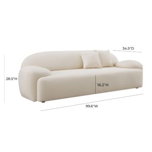 Tov Furniture Allegra Cream Velvet Sofa