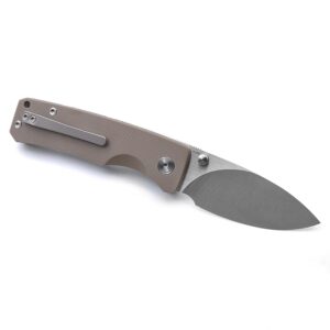 Miguron Knives M Pelora Folding Knife 3.25" 14C28N Satin Blade Tan G10 Handle Pocket Knife MGR-804TN