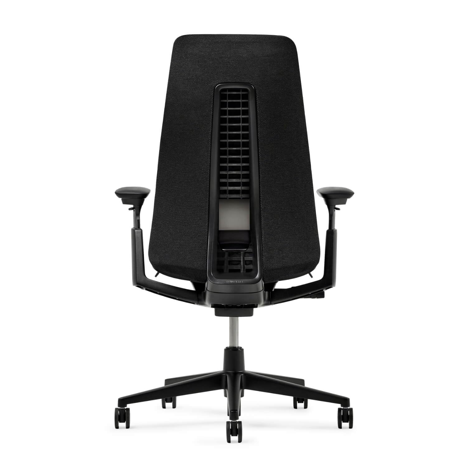 Haworth Fern Ergonomic Office Chair – Stylish and Innovative Desk Chair with Digital Knit Finish - with Lumbar Support (Charcoal Black)