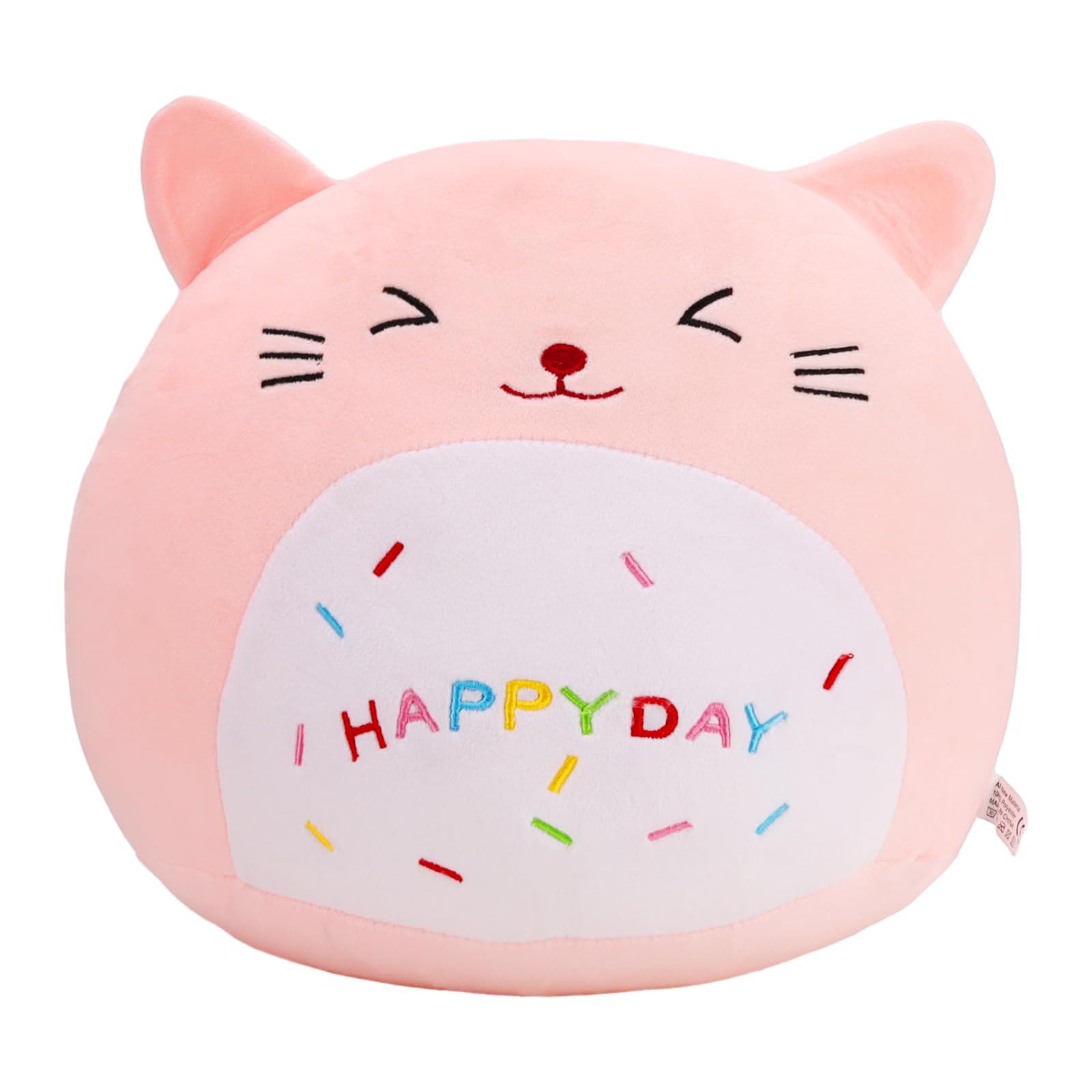 Ezrealhoon Cat Plush Toy Cat Pillow, Stuffed Animal Toys Gifts for Girls Boys Kids Birthday Valentines Day Christmas, Soft Kawaii Kitty Plush Doll Cat Plushie (Cat-B,11inch)