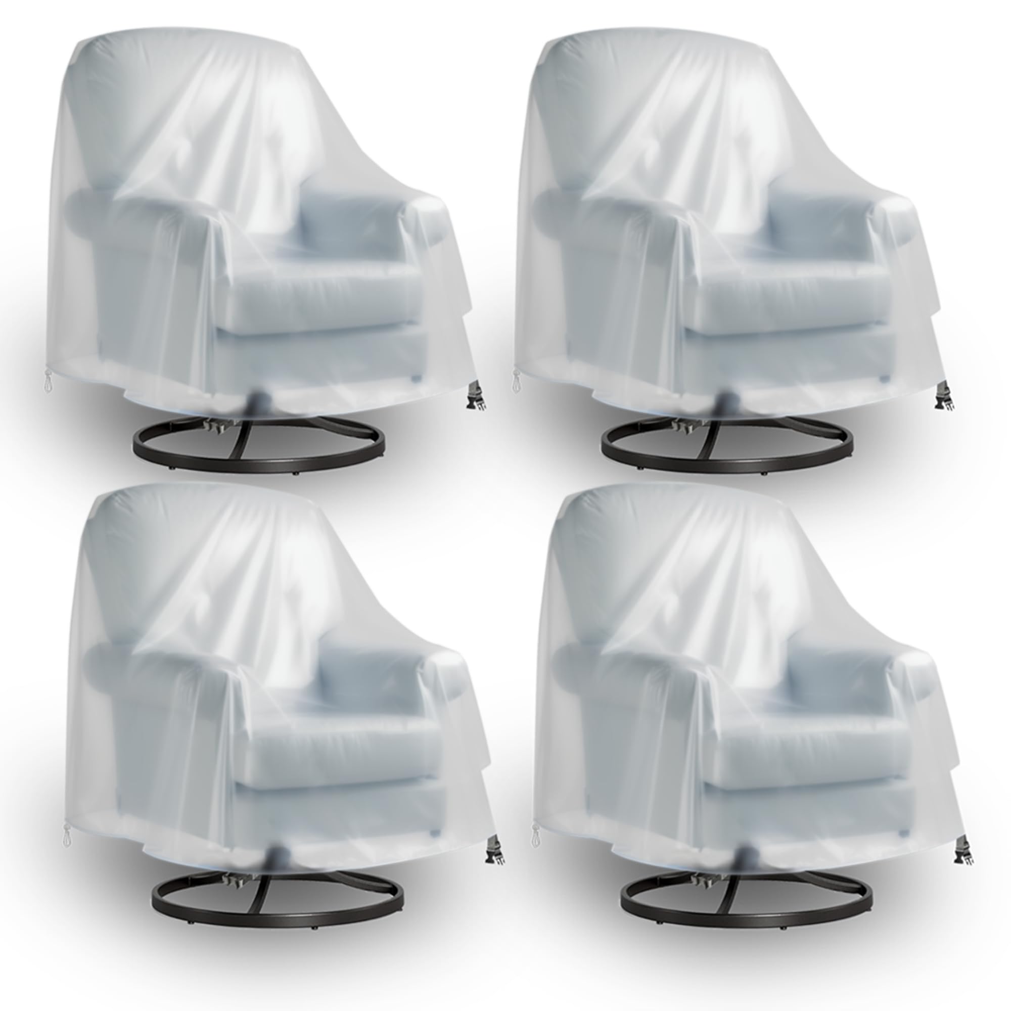 IndigoTempest9 Outdoor Swivel Lounge Chair Cover 4 Pack, Waterproof Heavy Duty Outdoor Chair Covers, Patio Rocking Chair Covers for Outdoor Furniture, (30 W x 34 D x 38.5 H inches)