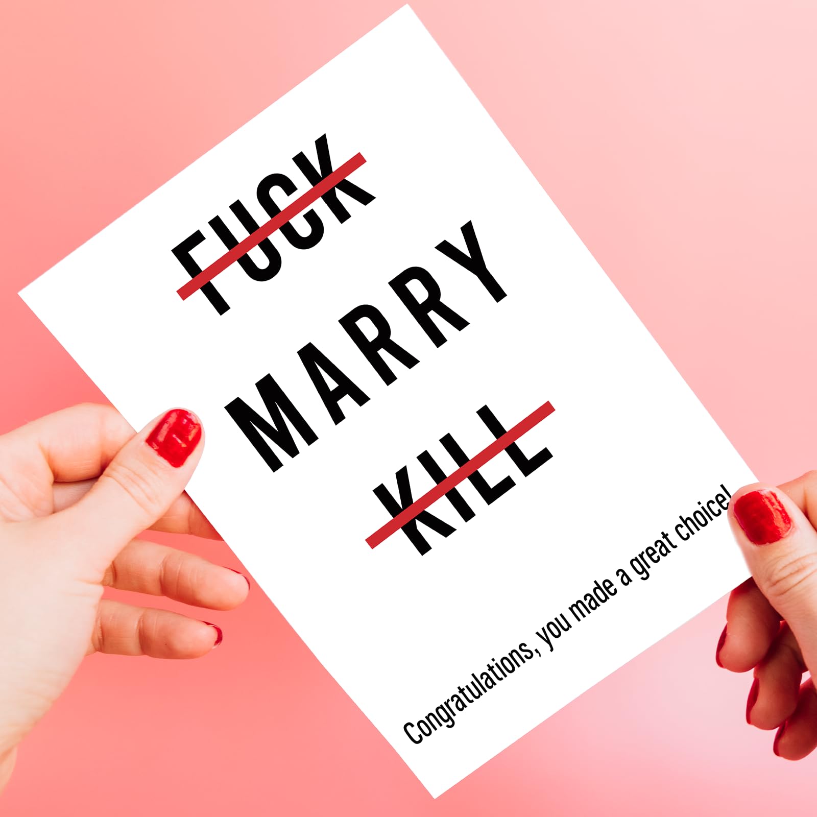 Funny Wedding Card for Couples Friend, Humor Congratulations Card For Newly Married or Engaged Couple, Wedding Gift For Bride, Wedding Engagement Card For Newlyweds