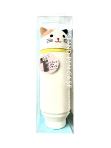 pen case, pen stand, calico cat, mikeneko by punilabo, kawaii gift, japanese cute item