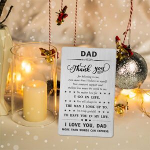 Gifts for Dad - Dad Engraved Wallet Card - Thank You Dad Gifts - Dad Gifts from Daughter Son - Dad Birthday Father's Day Card from Child