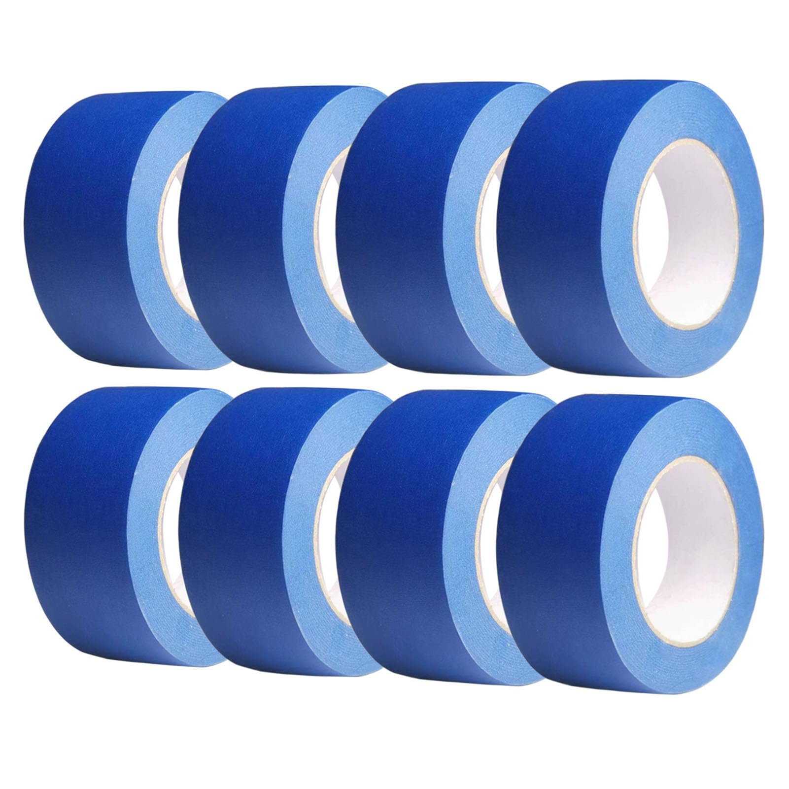 JayJayup Painters Tape 2 Inch Wide, 8 Pack Blue Masking Tape for General Purpose Use, 2 Inches x 55 Yards x 8 Rolls, 440 Yards in Total