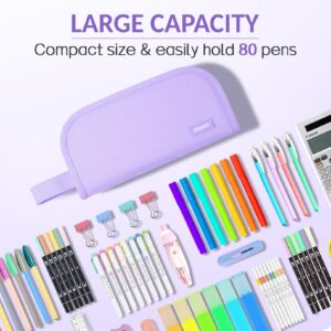 Sooez Wide Opening Pencil Case, Large Capacity Pencil Pouch Organizer Aesthetic Pencil Bag for School Supplies Stationery, Marker Pouch Makeup Bag Organizer