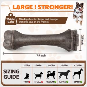 Dog Toys for Aggressive Chewers, Indestructible Dog Bones for Aggressive Chewers, Tough Dog Chew Toy for Heavy Duty Dogs, Big Dog Teething Toys with Durable Nylon for Large/Medium Breed Puppies…