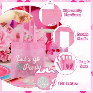 FHzytg 20Pcs Pink Girl Party Favor Bags, Hot Pink Princess Party Candy Bags Gift Bags Pink Theme Party Treat Goodie Bags for Pink Princess Birthday Baby Shower Bachelorette Party Decoration