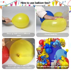 Carnival Balloons Kit,Circus Theme Party Decorations,150 Pcs Red Blue Yellow golden Rainbow Confetti Balloons,for Graduation Rainbow Carnival Decorations Birthday Party Supplies