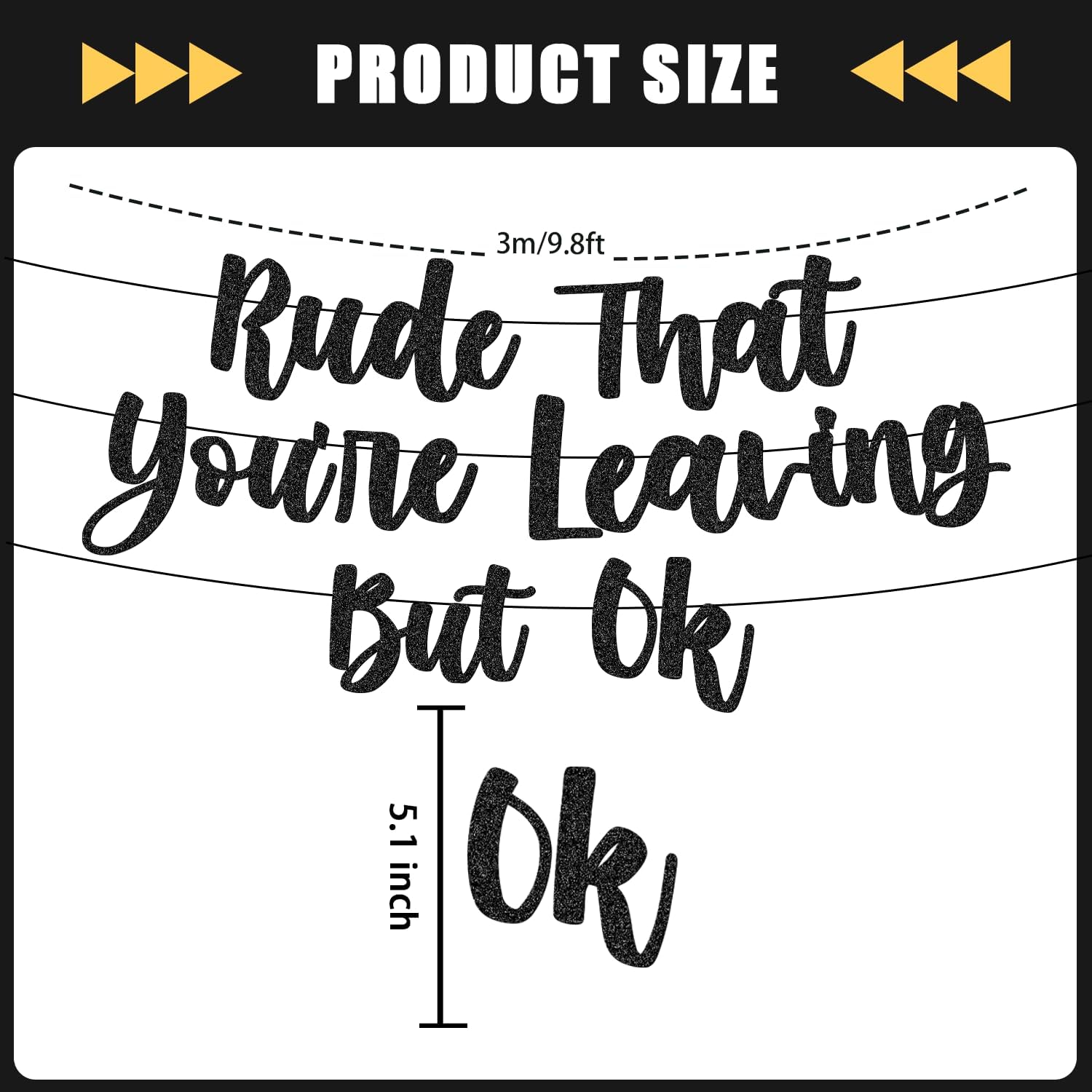 Cocomigo Rude That You're Leaving but Ok Banner Hanging Swirls Going Away Party Decorations Coworker Farewell Decorations Party, Retirement Party Decorations