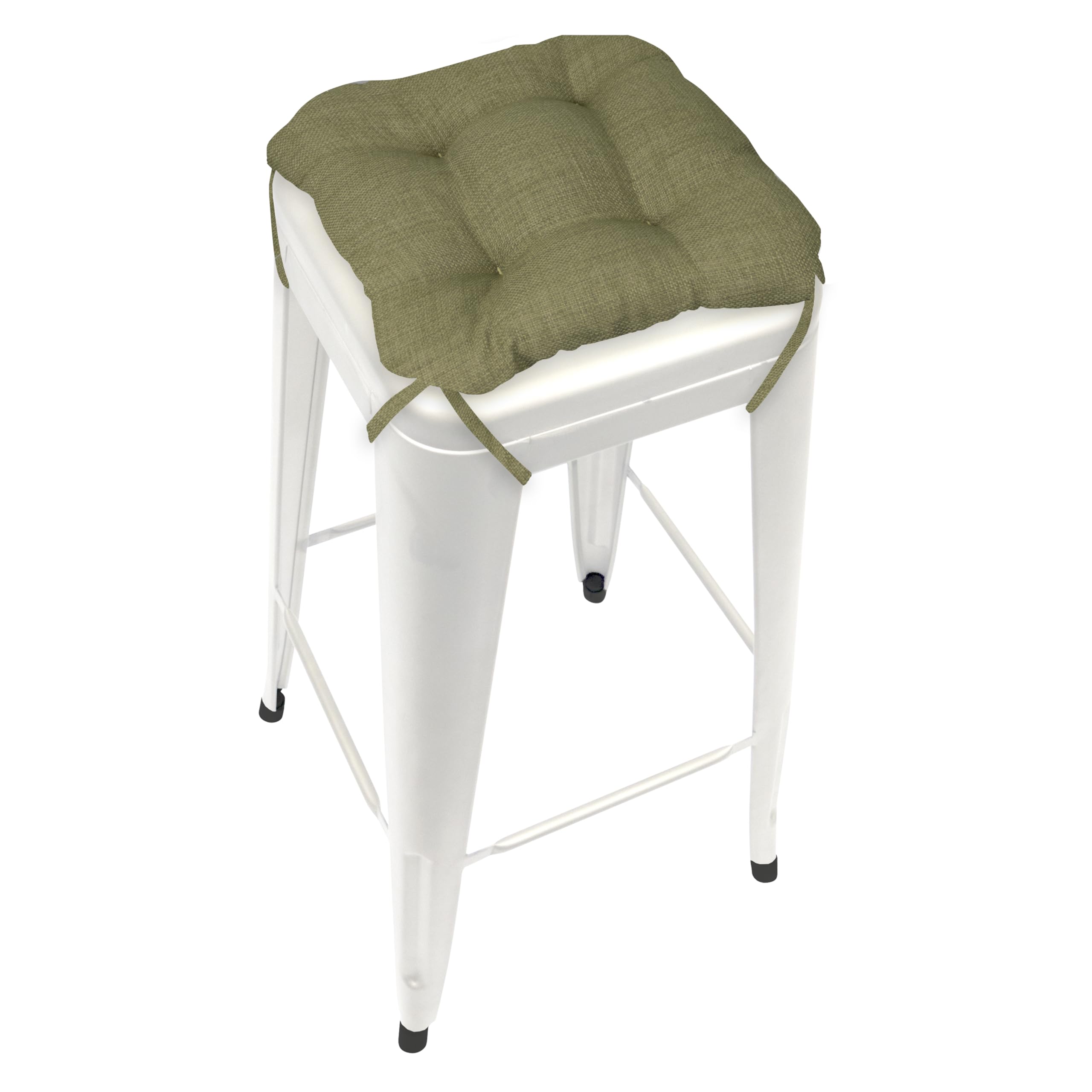 Barnett Home Decor Bar Stool Cushions Square 12x12 Seat Cushion - Fade Resistant Waterproof Cushion for Outdoor Bar Stools - Fits Most Tolix Stools, 12" Metal Bar Stools (Rave Sage Green, 1)