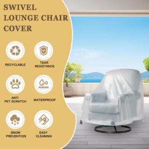 IndigoTempest9 Outdoor Swivel Lounge Chair Cover 4 Pack, Waterproof Heavy Duty Outdoor Chair Covers, Patio Rocking Chair Covers for Outdoor Furniture, (30 W x 34 D x 38.5 H inches)